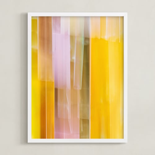 This is a golden amber art by Rebecca Rueth called luminous stripes 2