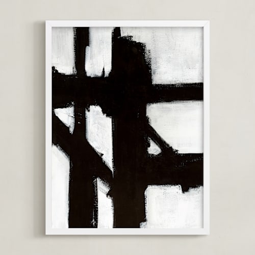 This is a black and white art with standard by Ilana Greenberg called boxes in boxes 1