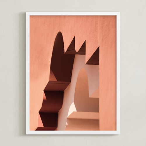 This is a peach art by Lisa Sundin called moroccan angles i