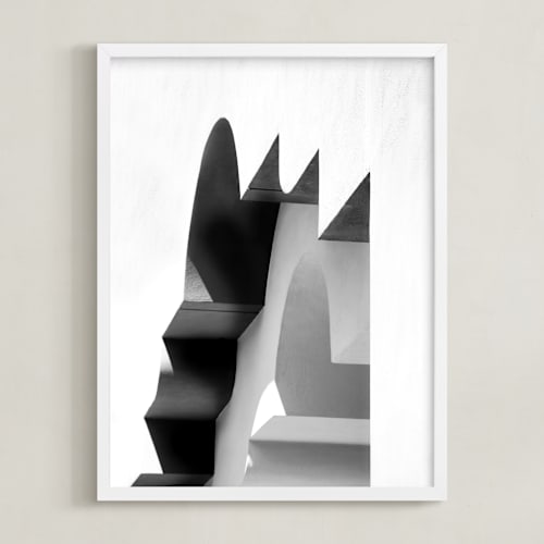 This is a black and white art with standard by Lisa Sundin called moroccan angles i