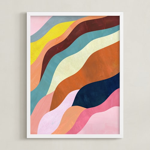 This is a dusty rose art by melanie mikecz called natural fluctuation ii