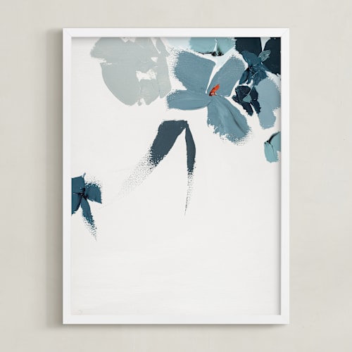 This is a royal blue art by Caryn Owen called blue garden diptych ii