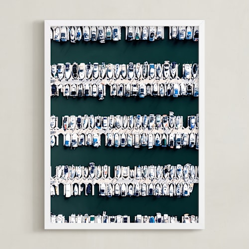 This is a sea green art by ARIANE MOSHAYEDI called dude, where's my boat
