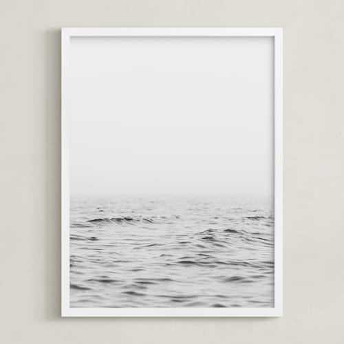This is a grey sea art with standard by Jennifer Morrow called solitude in fog i
