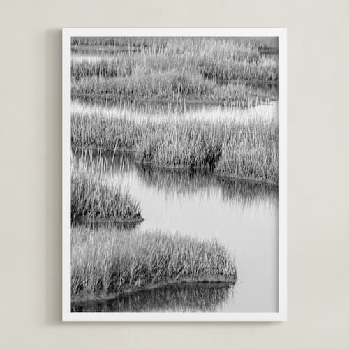 This is a black & white art with standard by Elizabeth Pyle called marshlands 2