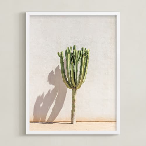 This is a desert art with standard by Olivia Kanaley Inman called lone cactus