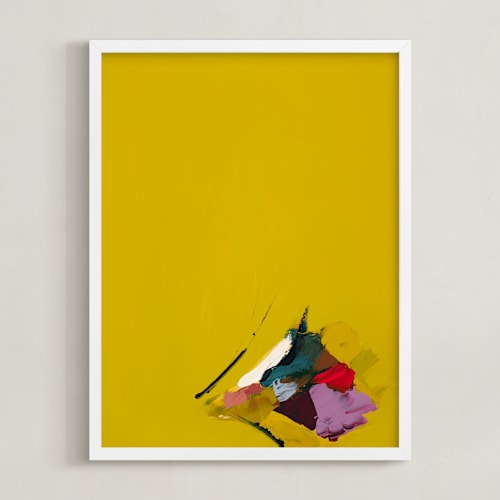 This is a chartreuse art by Caryn Owen called chartreuse bouquet