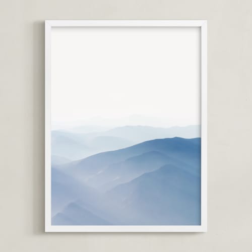 This is a cloudy mist art by Jacquelyn Sloane Siklos called high above the mountains