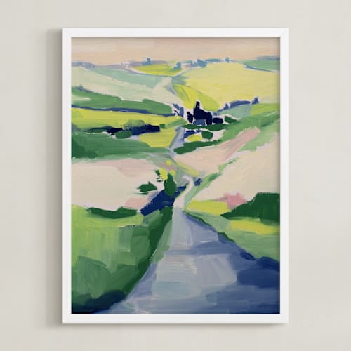 This is a spring green art with standard by Alysia Quisenberry called meandering through
