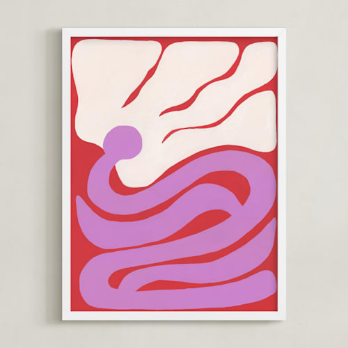 This is a scarlet red art by Kate Sowinski called in full bloom