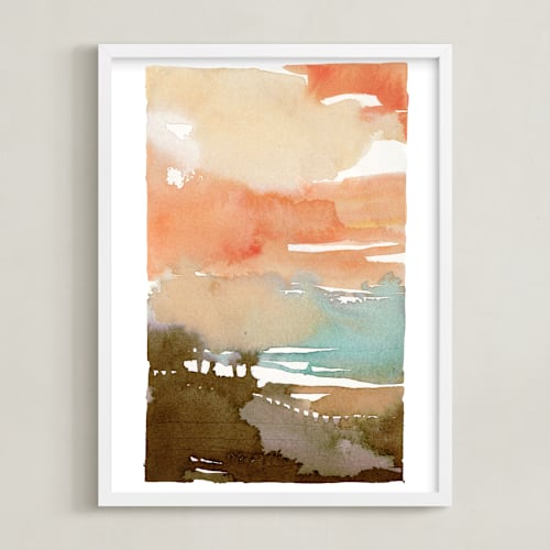 This is a coral art by Kelly Ventura called sunset fade no 2