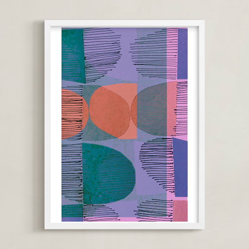 This is a sea wave art by Jenna Skead called boho screenprint ii