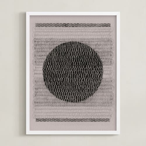 This is a gray wool art with standard by Janie Allen called woolen weaving 2