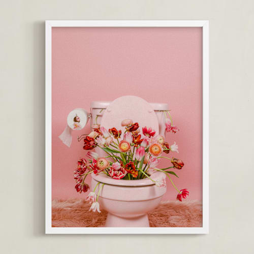 This is a tulip field pink art by Theresa Bear called fertile blooms
