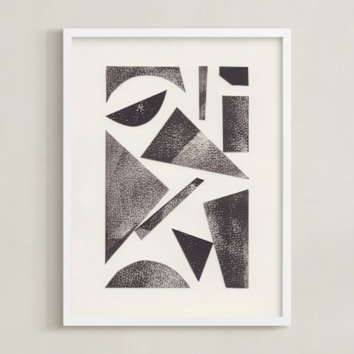 This is a charcoal grey art by Alisa Galitsyna called paper geometry ii