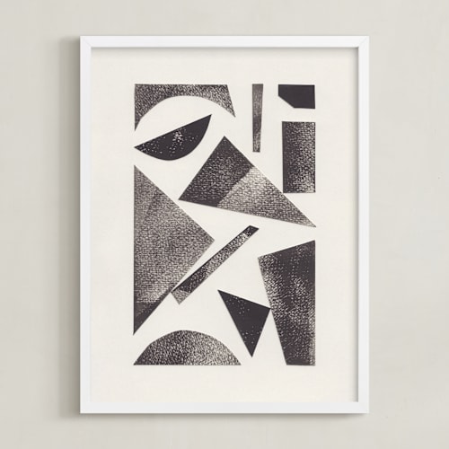 This is a charcoal grey art with standard by Alisa Galitsyna called paper geometry ii