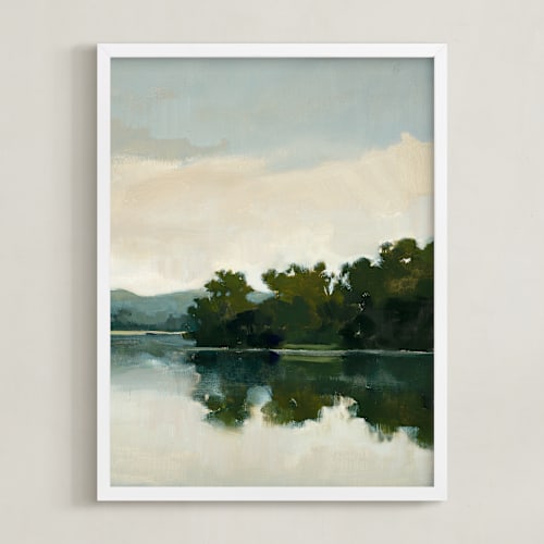 This is a lake art by Stephanie Goos Johnson called tranquil waters iii