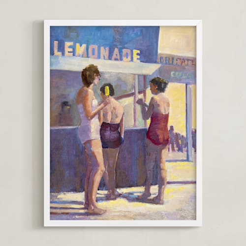 This is a dusty violet art with standard by Marie Stone called lemonade stand