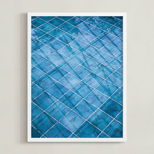 This is a royal indigo art by Van Tsao called weaves of shadows ii