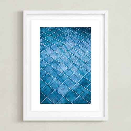 This is a royal indigo art by Van Tsao called weaves of shadows ii