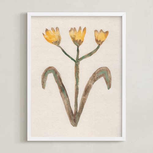 This is a dandelion yellow art with standard by Alisa Galitsyna called the morning garden 1