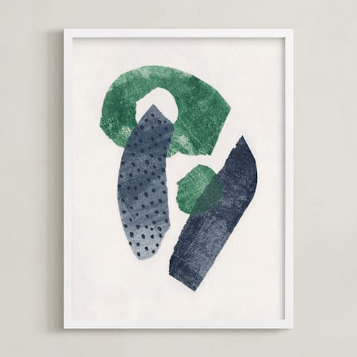 This is a navy blue art by Alisa Galitsyna called earth & sky i