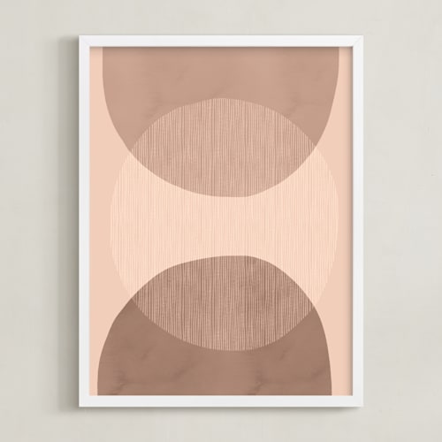 This is a salmon art by Emanuela Carratoni called baked earth shapes