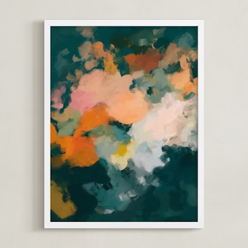 This is a emerald teal art with standard by Parima Studio called the midnight garden 1