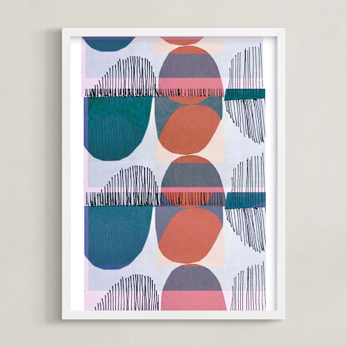 This is a waves art by Jenna Skead called boho screenprint i