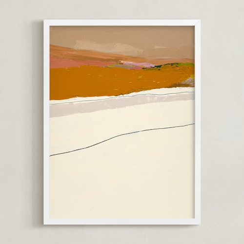 This is a mustard yellow art by Caryn Owen called august haze 1