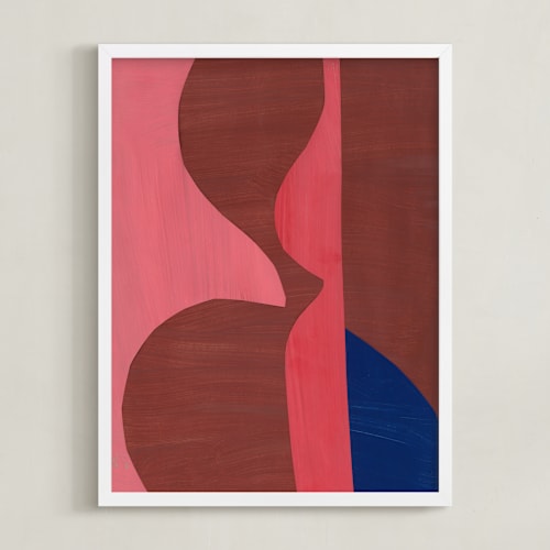 This is a beautiful burgundy art by cyrille gulassa called dreaming in blue i