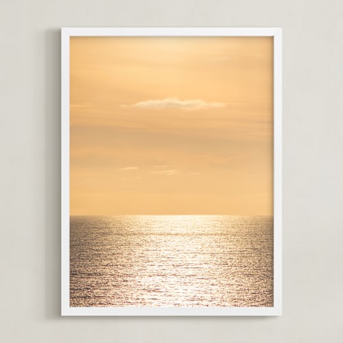 This is a golden yellow art by Lisa Sundin called the golden hour