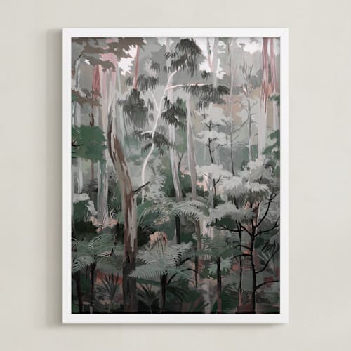 This is a spruce green art by Alice Carmen called eucalyptus