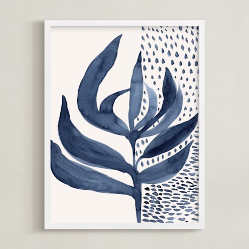 This is a indigo af art by Bethania Lima called asymmetric balanced flower