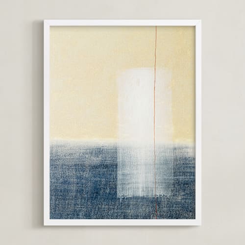 This is a pastel yellow art by Tania Medeiros called lumen