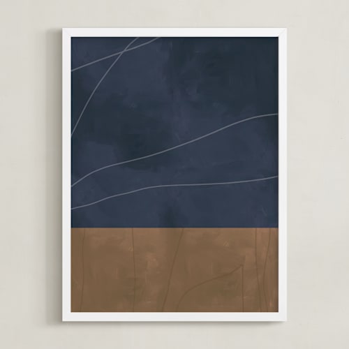 This is a midnight blue art with standard by Alicia Abla called midnight in my garden 2