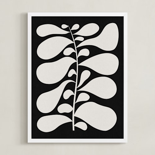 This is a chalkboard black art by Alisa Galitsyna called black plant ii
