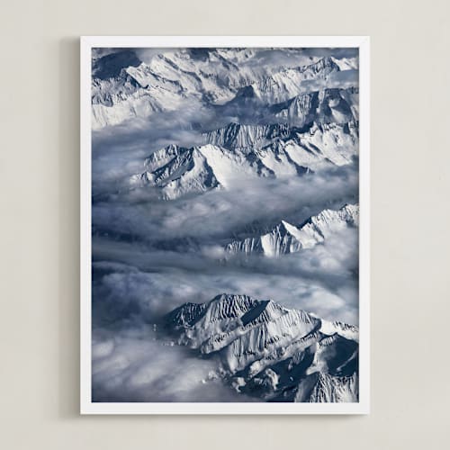 This is a frost blue art with standard by Alice Carmen called giants from above