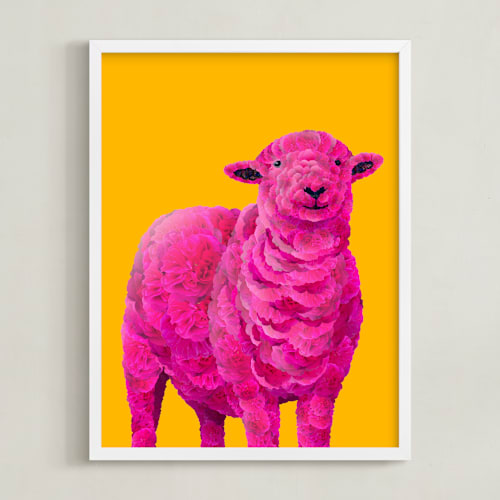 This is a mustard yellow art by Laura Gatewood called fiona