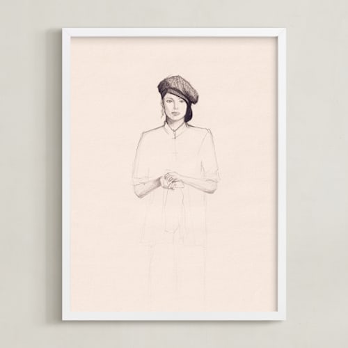 This is a cream art by Marta Crea called minimalist woman