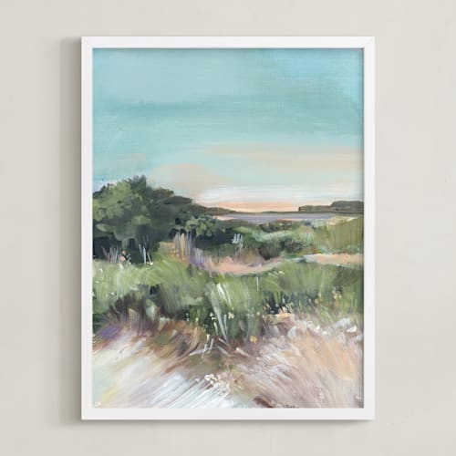 This is a misty blue art by AlisonJerry called sunset on the dunes 1