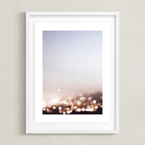 This is a city sky art by Caroline Mint called warm evening i