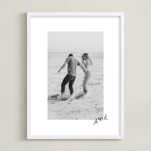 This is a graphite photo art by Claudia Orengo called scripted heart: framed photo