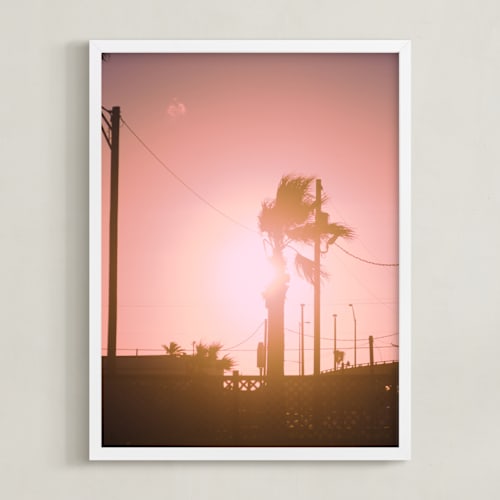 This is a dusty pink art by Erin Beutel called pink palm