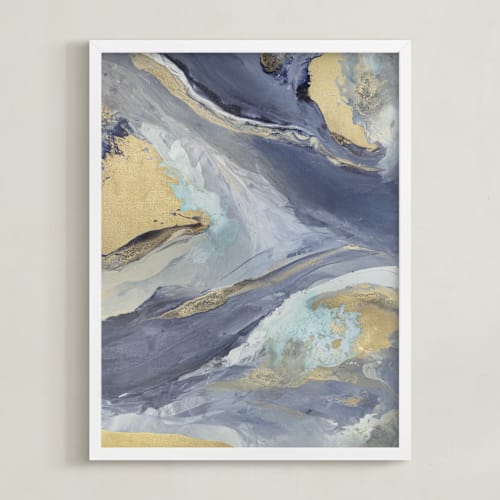 This is a indigo art by Julia Contacessi called cascading light