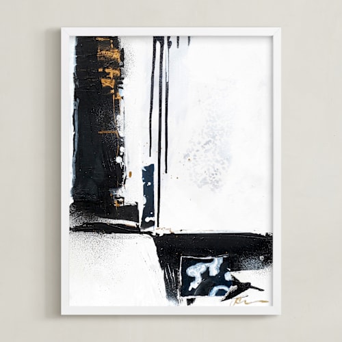 This is a ink art with standard by Jeannine Chanin Penn called the juncture