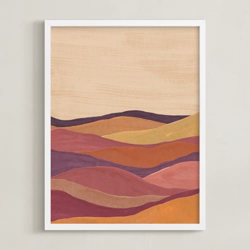 This is a rosewood art with standard by Annie Shapiro called desert layers