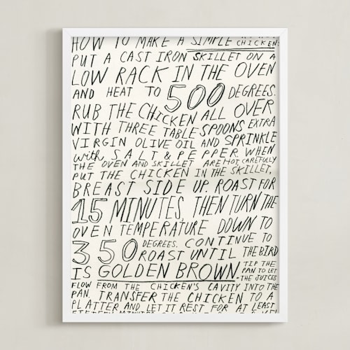 This is a cream art by Elliot Stokes called roast chicken