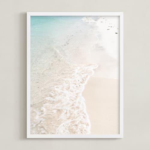 This is a quiet beach art by Kamala Nahas called turquoise tide