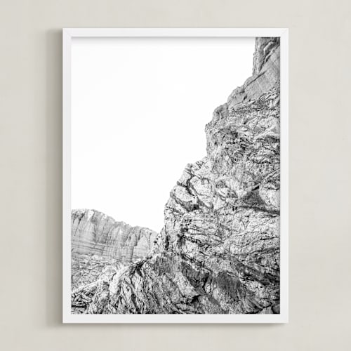 This is a black and white art by Kamala Nahas called painted canyon 1